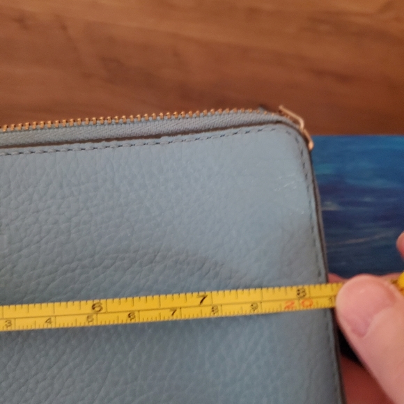 Coach Tiffany Blue Double Wallet with Wristlet strap - Picture 14 of 16